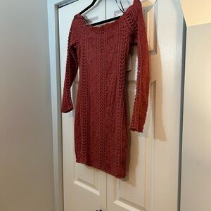 Windsor Rust Lace Off Shoulder Bodycon Dress Women’s Medium